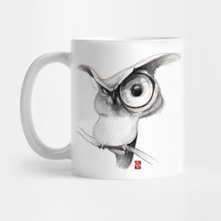 Funny sketchy Owl Mug